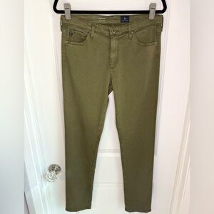 AG The Prima Mid-Rise Cigarette Jeans Olive Green Size 30, NWT